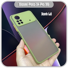 Ốp lưng cho Xiaomi Poco X4 Pro 5G nhám viền màu che camera