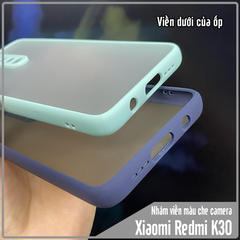 Ốp lưng cho Xiaomi Redmi K30 - Redmi K30 5G trong nhám viền màu che camera