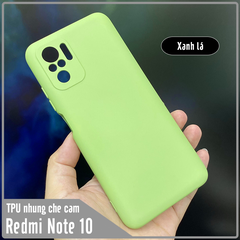 Ốp lưng cho Xiaomi Redmi Note 10S - Note 10 4G, nhựa TPU dẻo màu lót nhung che camera