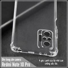 Ốp lưng cho Xiaomi Redmi Note 10 Pro TPU Trong Suốt Che Camera