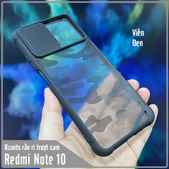 Ốp lưng cho Xiaomi Redmi Note 10 4G - Redmi Note 10S  Rzants rằn ri trượt camera V2