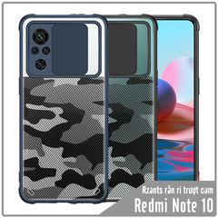 Ốp lưng cho Xiaomi Redmi Note 10 4G - Redmi Note 10S  Rzants rằn ri trượt camera V2