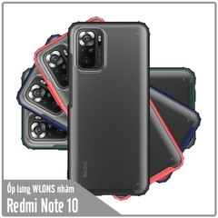 Ốp lưng chống sốc cho Xiaomi Redmi Note 10 4G - Redmi Note 10S nhám viền màu WLONS