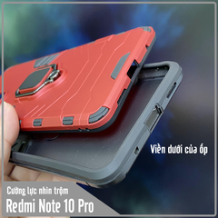 Ốp lưng cho Xiaomi Redmi Note 10 Pro iRON MAN IRING Nhựa PC cứng viền dẻo chống sốc