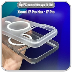 Ốp PC mỏng cho Xiaomi 17 Pro Max - 17 Pro, có nam châm sạc từ tính