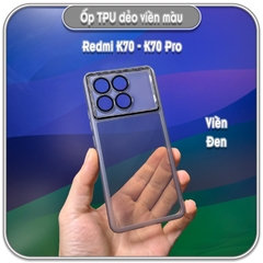 Ốp dẻo viền màu Redmi K70 - K70 Pro, che full camera