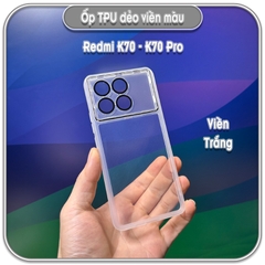 Ốp dẻo viền màu Redmi K70 - K70 Pro, che full camera