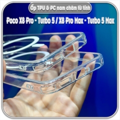 Ốp TPU+PC cho  Poco X8 Pro - Turbo 5 / X8 Pro Max - Turbo 5 Max, nam châm sạc từ tính