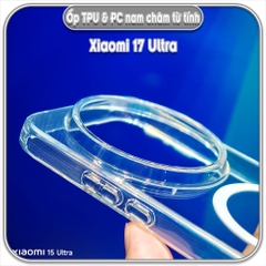 Ốp TPU+PC cho Xiaomi 17 Ultra, nam châm sạc từ tính