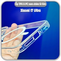 Ốp TPU+PC cho Xiaomi 17 Ultra, nam châm sạc từ tính