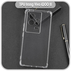 Ốp chống sốc cho Vivo iQOO 11 5G, nhựa dẻo TPU trong che camera
