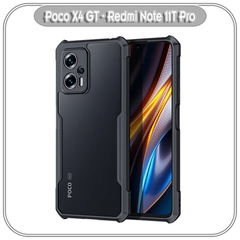 Ốp lưng cho Redmi Note 12T Pro - Note 11T Pro - Poco X4 GT chống sốc trong viền nhựa dẻo XunDD