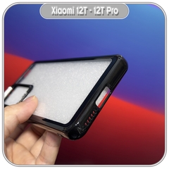 Ốp lưng cho Xiaomi 12T - 12T Pro, trong viền màu, nút kim loại