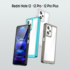 Ốp lưng cho Redmi Note 12 4G 5G - 12 Pro 4G 5G - 12 Pro Plus - 12 Turbo - 12S, trong viền màu, nút kim loại