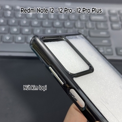 Ốp lưng cho Redmi Note 12 4G 5G - 12 Pro 4G 5G - 12 Pro Plus - 12 Turbo - 12S, trong viền màu, nút kim loại