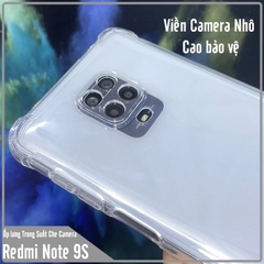 Ốp lưng cho Xiaomi Redmi Note 9S - Redmi Note 9 Pro TPU Trong Suốt Che Cam