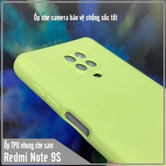 Ốp lưng cho Redmi Note 9S - Note 9 Pro, nhựa TPU dẻo màu lót nhung che camera