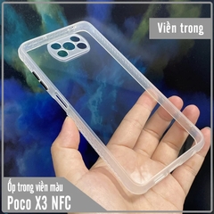 Ốp lưng cho Xiaomi Poco X3 NFC - X3 PRO trong viền màu che camera 4 Gốc chống sốc