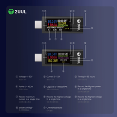 test sạc USB-C mini 2UUL PW21 Mini Charing Mate Detector for Phone Repair