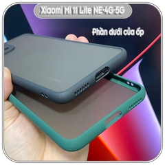 Ốp lưng cho Xiaomi Mi 11 Lite NE-4G-5G nhám viền màu che camera