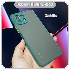 Ốp lưng cho Xiaomi Mi 11 Lite NE-4G-5G nhám viền màu che camera