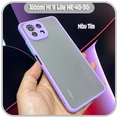 Ốp lưng cho Xiaomi Mi 11 Lite NE-4G-5G nhám viền màu che camera