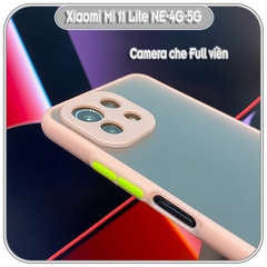 Ốp lưng cho Xiaomi Mi 11 Lite NE-4G-5G nhám viền màu che camera