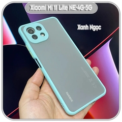 Ốp lưng cho Xiaomi Mi 11 Lite NE-4G-5G nhám viền màu che camera