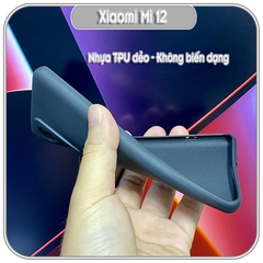 Ốp lưng cho Xiaomi Mi 12 TPU đen nhám, Che Camera