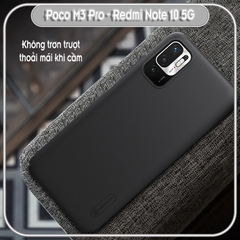 Ốp lưng cho Xiaomi Poco M3 Pro - Redmi Note 10 5G Frosted Shield nhựa PC cứng Nillkin , Vân nhám , chống vân tay.