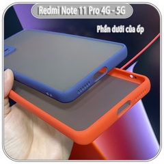 Ốp lưng cho Xiaomi Redmi Note 11 Pro 4G - 5G - Note 12 Pro 4G, nhám viền màu che camera