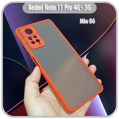 Ốp lưng cho Xiaomi Redmi Note 11 Pro 4G - 5G - Note 12 Pro 4G, nhám viền màu che camera