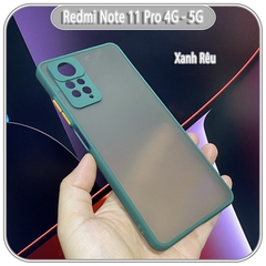 Ốp lưng cho Xiaomi Redmi Note 11 Pro 4G - 5G - Note 12 Pro 4G, nhám viền màu che camera