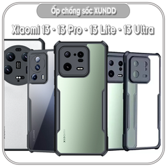 Ốp chống sốc XUNDD cho Xiaomi 13 - 13 Pro - 13 Lite - 13 Ultra, lưng PC không bị ố vàng