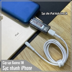 Cáp sạc nhanh Baseus Mini White 1M 2.4A dùng cho iPhone - iPad