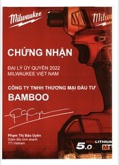 BAMBOO tự hào là đại lý ủy quyền của Milwaukee Việt Nam