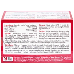 Abricotis bổ sung canxi hỗ trợ sức khỏe xương, cơ bắp hộp 6 vỉ x 10 viên