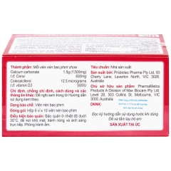 Abricotis bổ sung canxi hỗ trợ sức khỏe xương, cơ bắp hộp 6 vỉ x 10 viên