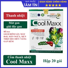 Cốm thanh nhiệt Cool Maxx hộp 20 gói*6g thanh nhiệt, mát gan, giải độc gan