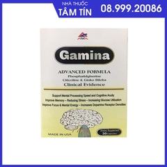 Gamina hộp 30 viên tăng cường trí nhớ, tăng tuần hoàn máu não, lưu thông khí huyết