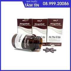 Megahair-tinh chất hà thủ ô đỏ lọ 60 viên ngăn ngừa rụng tóc, kích thích mọc tóc làm đen giảm bạc tóc