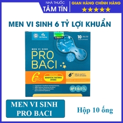 Men vi sinh Pro Baci 6 tỷ lợi khuẩn hộp 10 ống*10 ml nâng cao sức khỏe đường tiêu hóa