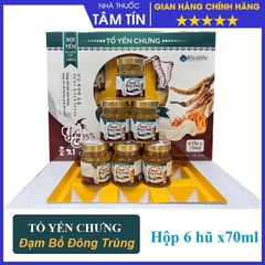 Tổ Yến Chưng Đạm Bổ Đông Trùng hộp 6 hũ x 70ml