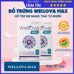 Weliova max hộp 30 viên bổ trứng, hỗ trợ sinh sản nữ giới