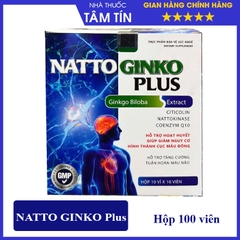 Natto ginko plus hộp 10 vỉ*10 viên hỗ trợ tuần hoàn máu não, ngắn ngừa hình thành cục máu đông