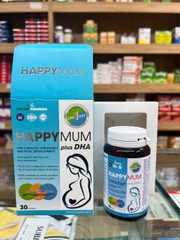 Happy Mum plus DHA hộp 30 viên bổ sung Vitamin khoáng chất và DHA cho bà bầu