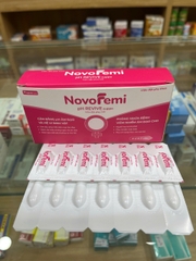 Viên đặt phụ khoaNovofemi hồng hộp 2 vỉ*14 viên làm dịu và duy trì độ ẩm phục hồi niêm mạc âm đạo