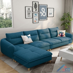 Sofa gỗ tự nhiên bọc nỉ chữ L - SF 34