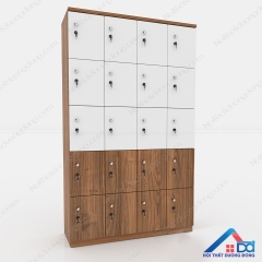 Tủ locker 20 ngăn bằng gỗ - LKG 07