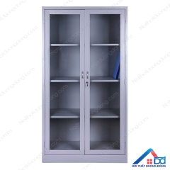 Tủ sắt hồ sơ 2 cánh kính dài - TS 02